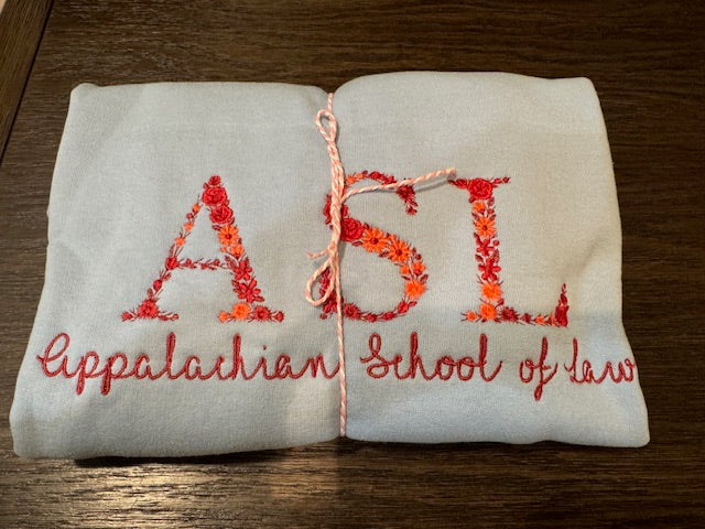 Floral ASL Embroidered Sweatshirt