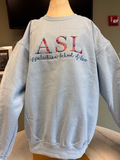 Floral ASL Embroidered Sweatshirt