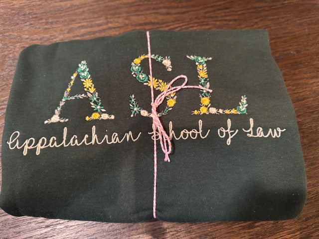 Floral ASL Embroidered Sweatshirt