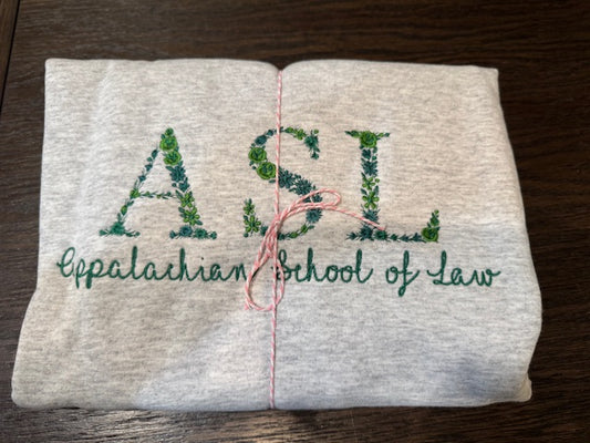 Floral ASL Embroidered Sweatshirt